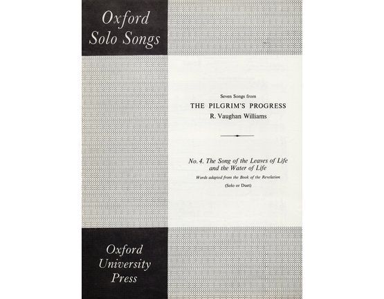 139 | No.4 - The Song of the Leaves of Life and the Water of Life - Original Key - Seven Songs from "The Pilgrim's Progress" - Solo or Duet - Oxford Solo Songs