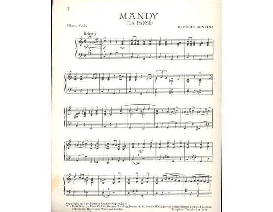 1397 | Mandy -  Piano solo - As performed by Joe Henderson and Eddie Calvert