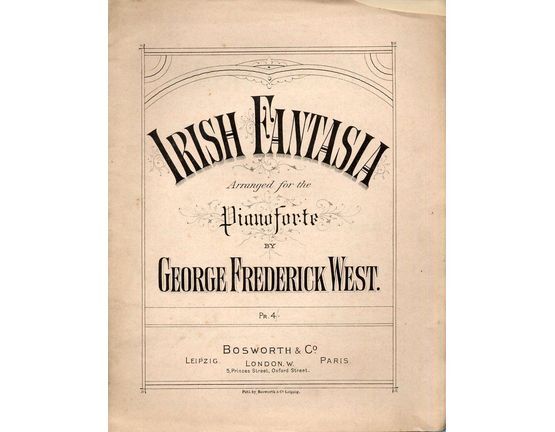 1428 | West - Irish Fantasia - Arranged for the Pianoforte - B. & Co. No. 3624