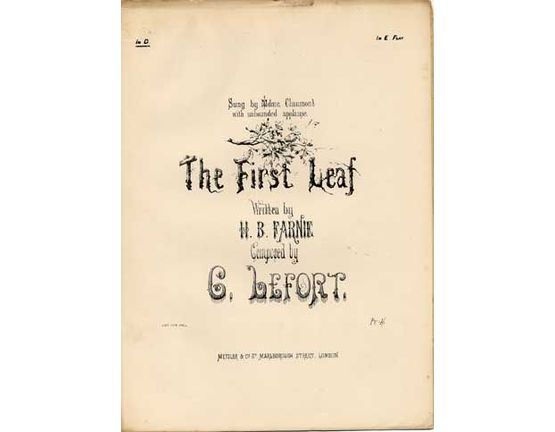 1489 | The First Leaf (La Premiere Feuille), sung by Madame Chaumont,