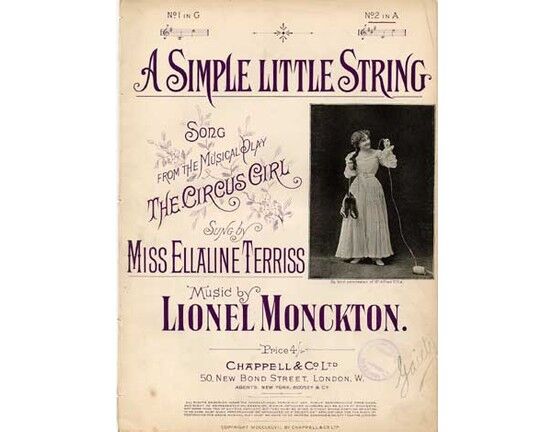1506 | A Simple Little String, song from the musical play The Circus Girl, sung by Miss Ellaline Terriss,