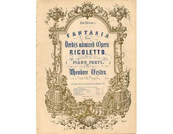 1607 | Fantasia from Verdis admired opera Ricoletto, arranged for the piano