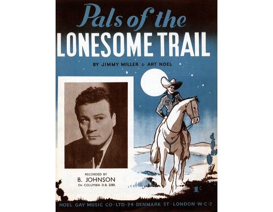 164 | Pals of the Lonesome Trail - For Piano and Voice with Chord symbols - Featuring Bill Johnson