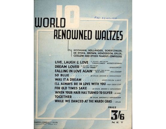 170 | Ten World Renowned Waltzes for Piano