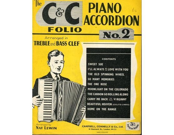 170 | The C and C Piano Accordion Folio, No. 2 arranged in treble and bass clef