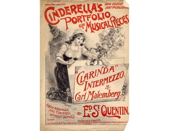1700 | Clarinda - Intermezzo, Cinderellas portfolio of musical reces. easily arranged and fingered without octaves,