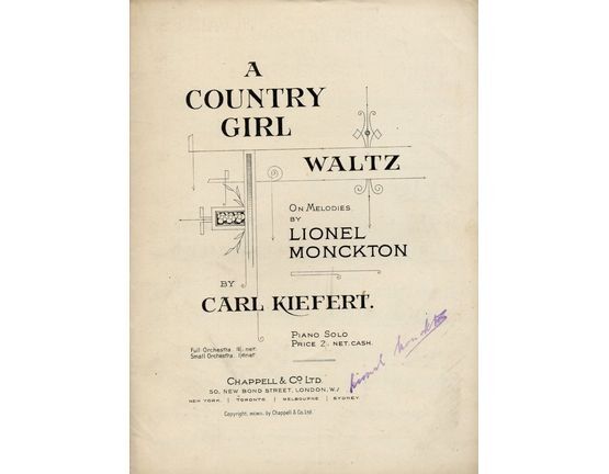 18 | A Country Girl, waltz on melodies by Lionel Monckton