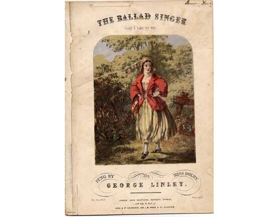 1816 | The Ballad Singer (Gaily I take my way), sung by Miss Dolby
