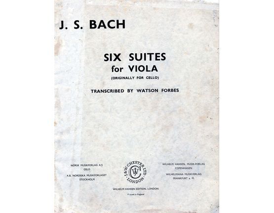 184 | J S Bach - Six Suites for Viola (Originally for Cello)