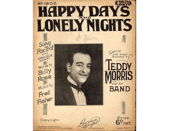 187 | Happy Days and Lonely Nights - Song Foxtrot with Ukulele Accompaniment - Featuring Teddy Morris