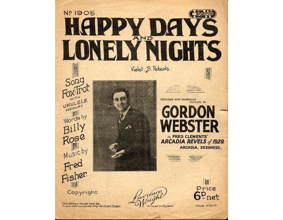 187 | Happy Days and Lonely Nights - Song Foxtrot with Ukulele Accompaniment - Featuring Gordon Webster