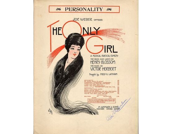 19 | Personality (Patsy and Girls) - Song for Piano and Voice - From the Joe Weber musical farcical comedy "The Only Girl" staged by Fred G. Latham