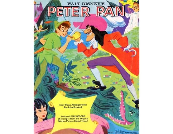 208 | Peter Pan - Easy Piano Arrangements - Includes a Vinyl Disc