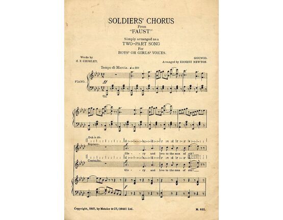 211 | Soldiers' Chorus from "Faust" - Simply arranged as a Two-Part Song for Boys' and Girls' Voices