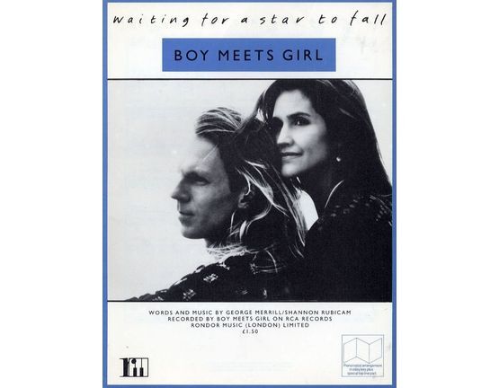 22 | Waiting for a star to fall - Recorded by Boy Meets Girl on RCA Records - For Piano and Voice with Guitar chord symbols