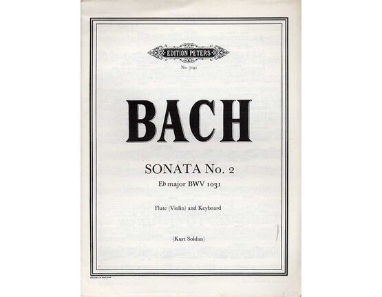 233 | Bach - Sonata No. 2 in E flat Major - For Flute (or Violin) and Keyboard - Edition Peters No. 7191, BWV 1031