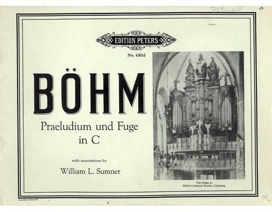 233 | Bohn Praeludium und Fugue in C - Edition Peters - No. 4301d
