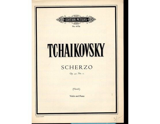 233 | Tchaikovsky - Scherzo Op. 42 No. 2 - Edition Peters No. 4172a - Violin and Piano