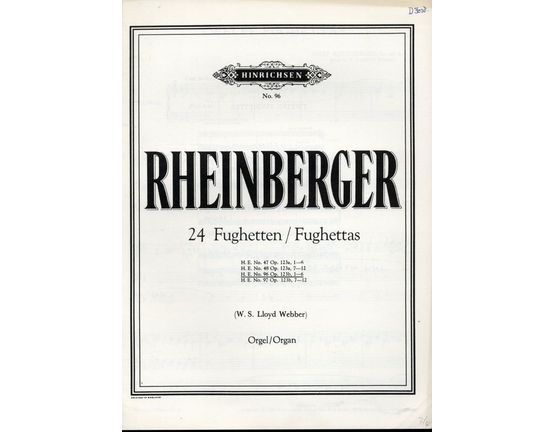 245 | 24 Fuhetten/Fughettas - Op. 123b, No.'s 1-6 - Hinrichsen Edition No. 96