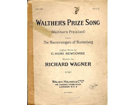 2575 | Walther's Prize Song from "The Mastersingers of Nuremberg" - Key of C for high voice