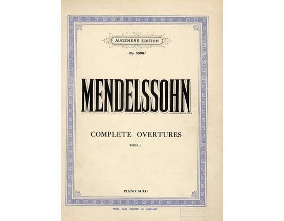 2715 | Complete Overtures - Book 1 for Piano - Augeners Edition No. 5080A