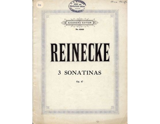2767 | 3 Sonatinas - Op. 47, No's 1-3 - Augeners Edition No. 8349