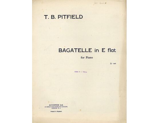 2767 | Bagatelle in E flat - for Piano