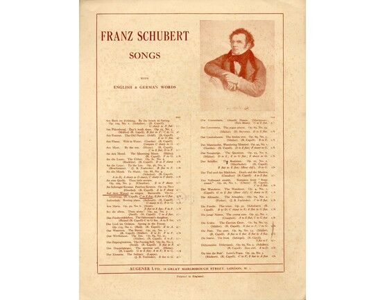 2767 | Barcarolle (Auf Dem Wasser zu Singen) (Stollberg) - Op. 72 - From Franz Schubert Songs with English and German Words