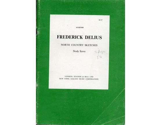2767 | Frederick Delius North Country Sketches - Study Score - Full Orchestral Score
