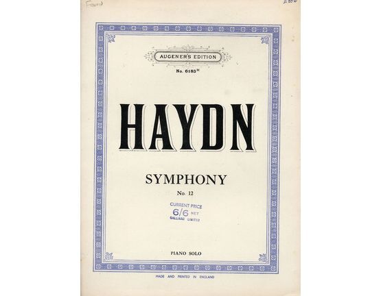 2767 | Haydn - Symphony No. 12 - for Piano Solo - Augeners Edition No. 6183m