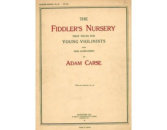 2767 | The Fiddlers Nursery - First pieces for young violinists with piano accompaniment