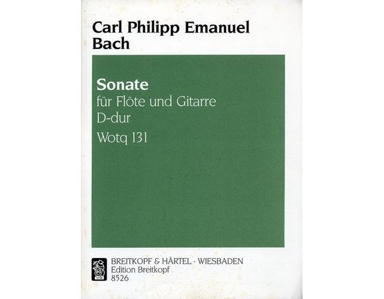 2824 | Carl Philipp Emanuel Bach - Sonate - fur Flote und Gitarre - D-dur Wotq 131