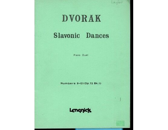 286 | Slavonic Dances - Piano Duet - Numbers 9-12 (Op. 72 Bk. 1)