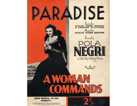 312 | Paradise - from the film 'A Woman Commands' - Pola Negri