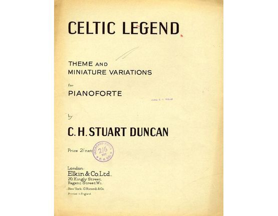 3122 | Celtic Legend - Theme and Miniature Variations - For Pianoforte