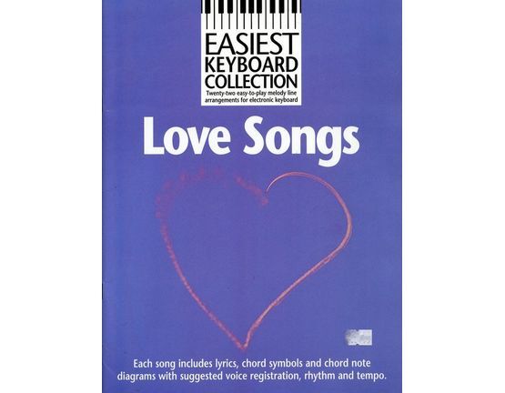 3206 | Love Songs - Easiest Keyboard Collection - 22 Easy to Play Melody Line Arrangements for Electronic Keyboard