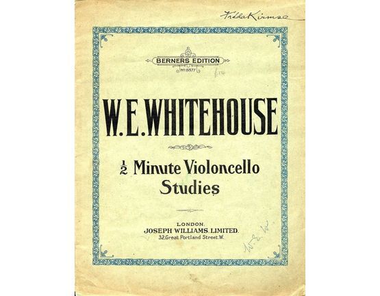 3305 | 1/2 Minute Violoncello Studies - Berners Edition No. 15577