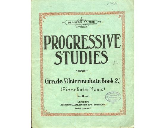 3305 | Progressive Studies - Grade V (Intermediate Book 2) - For Pianoforte - Berners Edition No. 15630