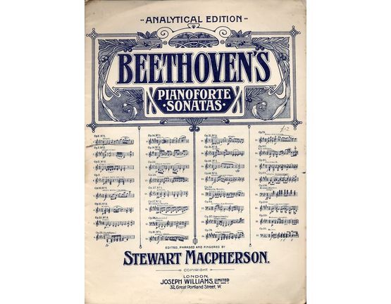 3305 | Sonata in F Minor - Op. 2, No. 1 - Beethovens Pianoforte Sonatas Series No. 1 - Analytical Edition