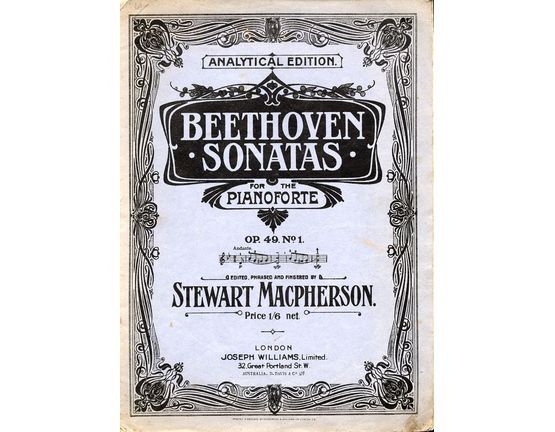 3305 | Sonata in G minor - Op. 49, No. 1 - Beethoven Pianoforte Sonatas Series No. 19 - Analytical Edition