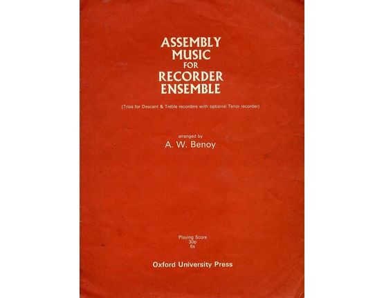 3362 | Assembly Music for Recorder Ensemble - Trios for Descant & Treble recorders with optional Tenor Recorder