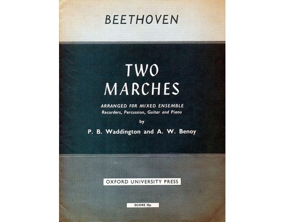 3362 | Beetoven - Two Marches - Arranged for Mixed Ensemble (Recorders, Percussion, Guitar and Piano)