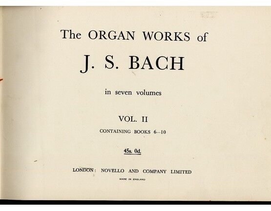 3450 | Organ Works of John Sebastian Bach (In Seven Volumes) - Volume 2 - (Books 6-10)