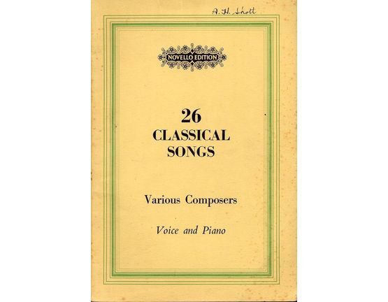 3528 | 26 Classical Songs by Various Composers - Voice and Piano - School Song Books Series No. 240