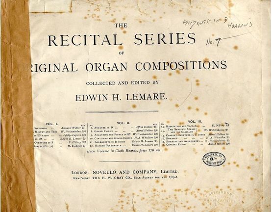 3528 | Adante in D - No. 7 of 'The Recital Series of Original Organ Compositions'