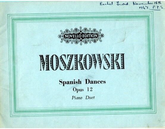 3528 | Moszkowski - Spanish Dances - Op. 12 - Novello Edition 9484 - Piano Duet