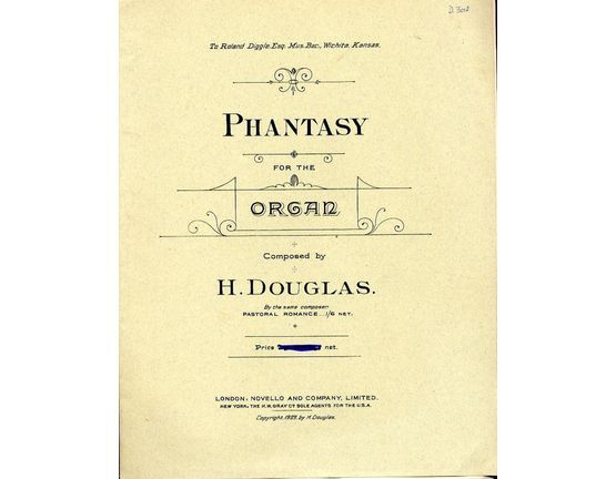 3528 | Phantasy for the Organ - Dedicated to Roland Diggle Esq. Wichita, Kansas