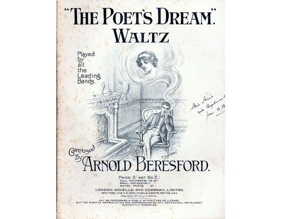 3528 | The Poet's Dream - Waltz - For Piano Solo - Played by all the Leading Bands