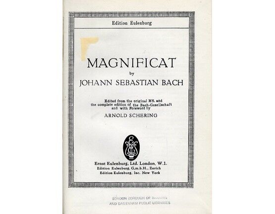 3607 | Bach - Magnificat - Miniature Orchestral Score