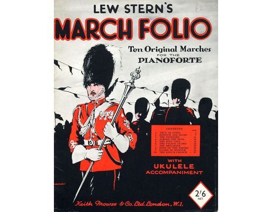 3622 | Lew Stern's March Folio - Ten Original Marches for the Pianoforte - with Ukulele